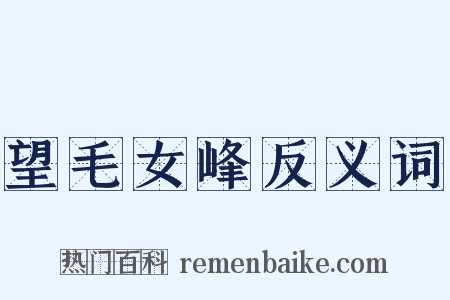 望毛女峰反义词是什么意思的图片